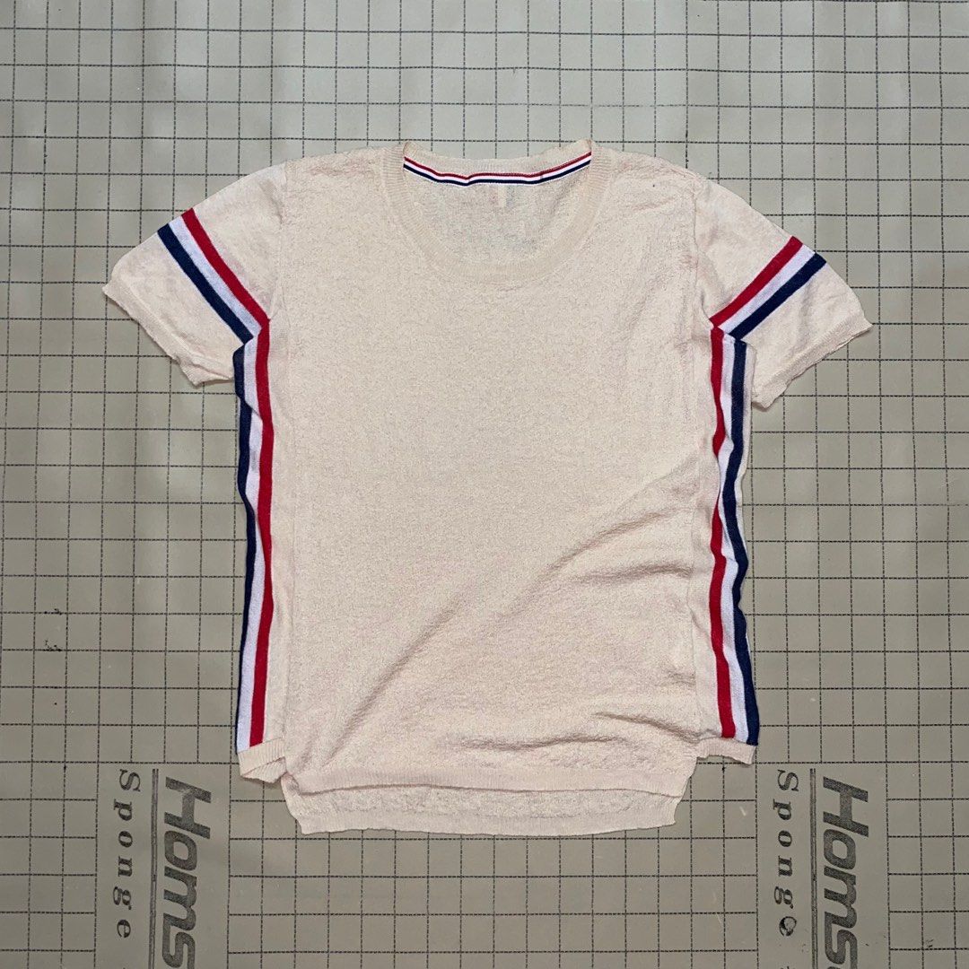 Thom Browne linen silk top (Category: Luxury Apparel) located in Santa Cruz. Submitted by jaysosmoove (Listing ID 1362221035, Image 1). Description: Thom Browne linen silk top width 17.5 length 21.5 missing main tag minimal dot stain excellent condition location • Santa Cruz, Laguna.