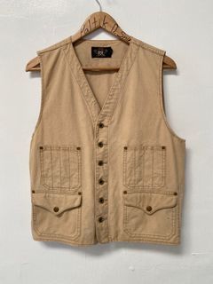 Vintage Double RL Ralph Lauren Beige Vest for Men’s, M on tag dimes 21 X 23