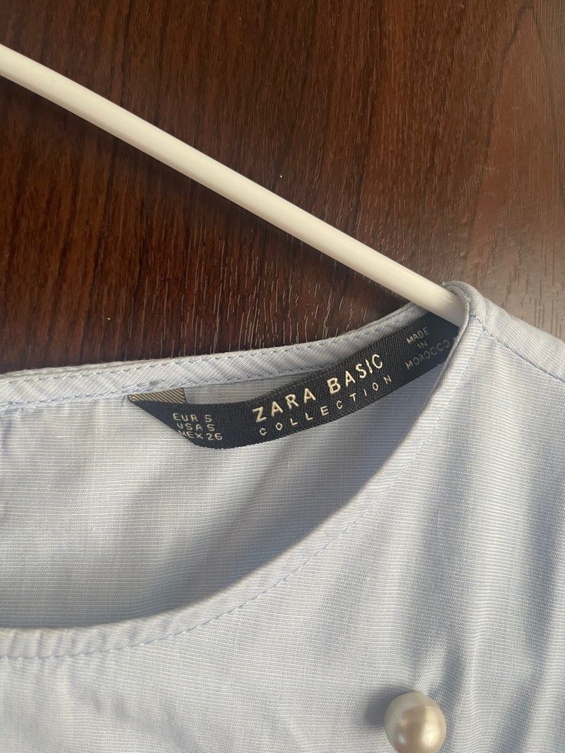 Zara Long Sleeve Blouse with Pearls (Category: Blouses) located in Makati City. Submitted by ablcn (Listing ID 1362129521, Image 3). Description: First S-M.