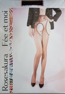 珞櫻極光油亮四面開襠絲襪64232372816130110