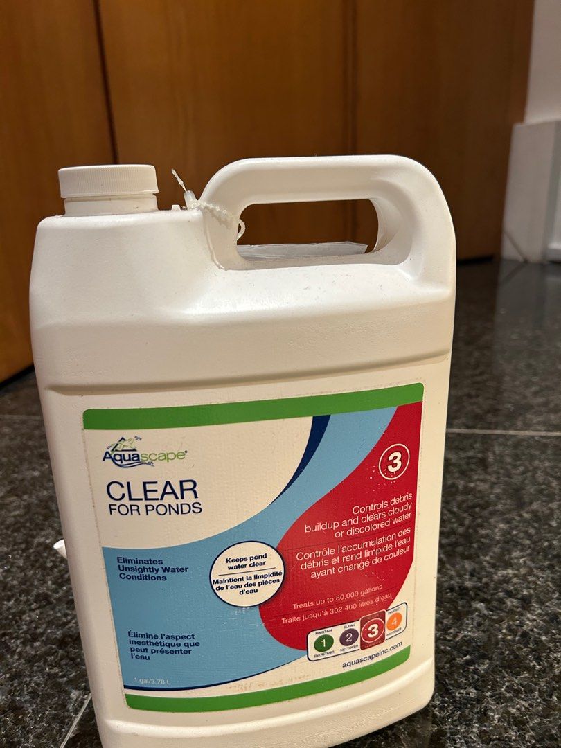 Aquascape Clear water treatment for Koi and Fish pond (Category: Homes & Other Pet Accessories) located in Singapore. Submitted by dunie (Listing ID 1362452048, Image 1). Description: Brand new unused . Bought too much Selling for 100 on Amazon .