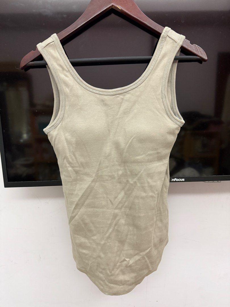 CLANE BACK OPEN CUP TANK TOPS背心, 她的時尚, 上衣, 背心、無