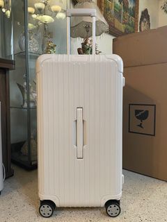 ON SALE!! SAME DAY DELIVERY!! Polycarbonate Gloss White Trunk 28” Suitcase Check in Luggage Travel Trolley Bag Maleta FREE LUGGAGE TAG