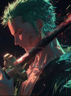 Roronoa Zoro Metal Print | HD Anime Wall Art | Premium Metal Poster | Collector's Home Decoration - A4 Size