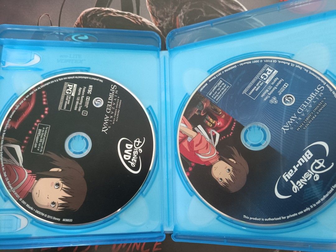 Studio Ghibli Spirited Away Blu-ray & DVD (Category: CDs & DVDs) located in Manila. Submitted by losaneskar68552 (Listing ID 1362317116, Image 3). Description: ※NO PAYO ALLOWED PRICE IS FIXED‼️ An out of print Disney Blu-ray DVD release of Studio Ghibli's hit animated film "Spirited Away" comes with (2) disks: A Blu-ray Disk and standard DVD disk. Each disk has its own bonus features. Please pm me if you have more questions about this listing!! �
