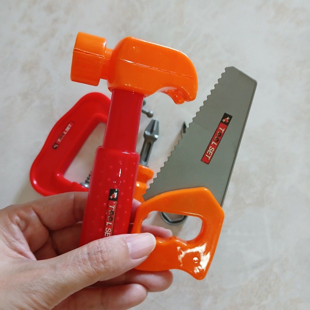 Toy Tools Set (Preloved) (Category: Educational & Learning Toys) located in Iloilo. Submitted by shopbydebs (Listing ID 1362362541, Image 3). Description: 🛍 SET 5 ITEMS 💳 GCash / BDO / BPI 📦 J&T shipping nationwide Buyer shoulders shipping fee. Send me a message to purchase or inquire..