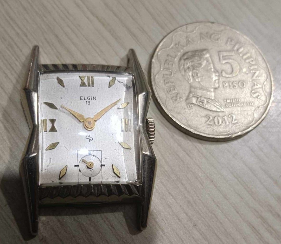 vintage elgin 1940s (Category: Men's Watches) located in Cainta. Submitted by jobie2020 (Listing ID 1362308903, Image 2). Description: vintage elgin 1940s, desusi.10k gf. very good condition price 12,500 pesos.