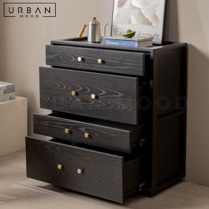 WAFER Rustic Solid Wood Chest Of Drawers, Furniture & Home Living ...