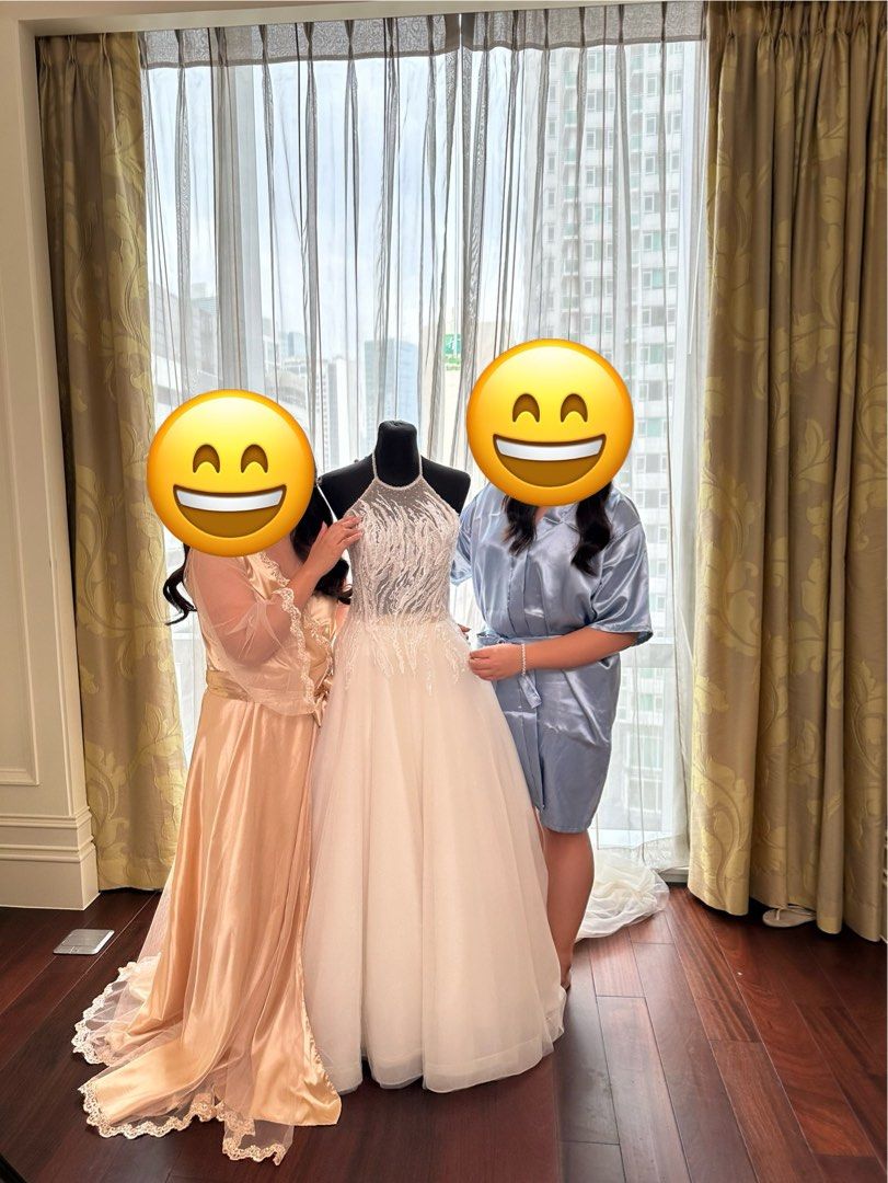 White Label Bridal Gown (Category: Dresses) located in Makati City. Submitted by angelie-dc (Listing ID 1362357166, Image 2). Description: White Label Bridal Gown Wallace Fits Small to Medium 5ft Worn last 2024 October Dry cleaned Negotiable RFS: moving overseas.