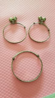 ⚀⚂上世紀80年代 舊銅 福祿壽、龍鳳和鳴x2 牛鼻圈 手鈪 3隻 (不散買)64246019685249110