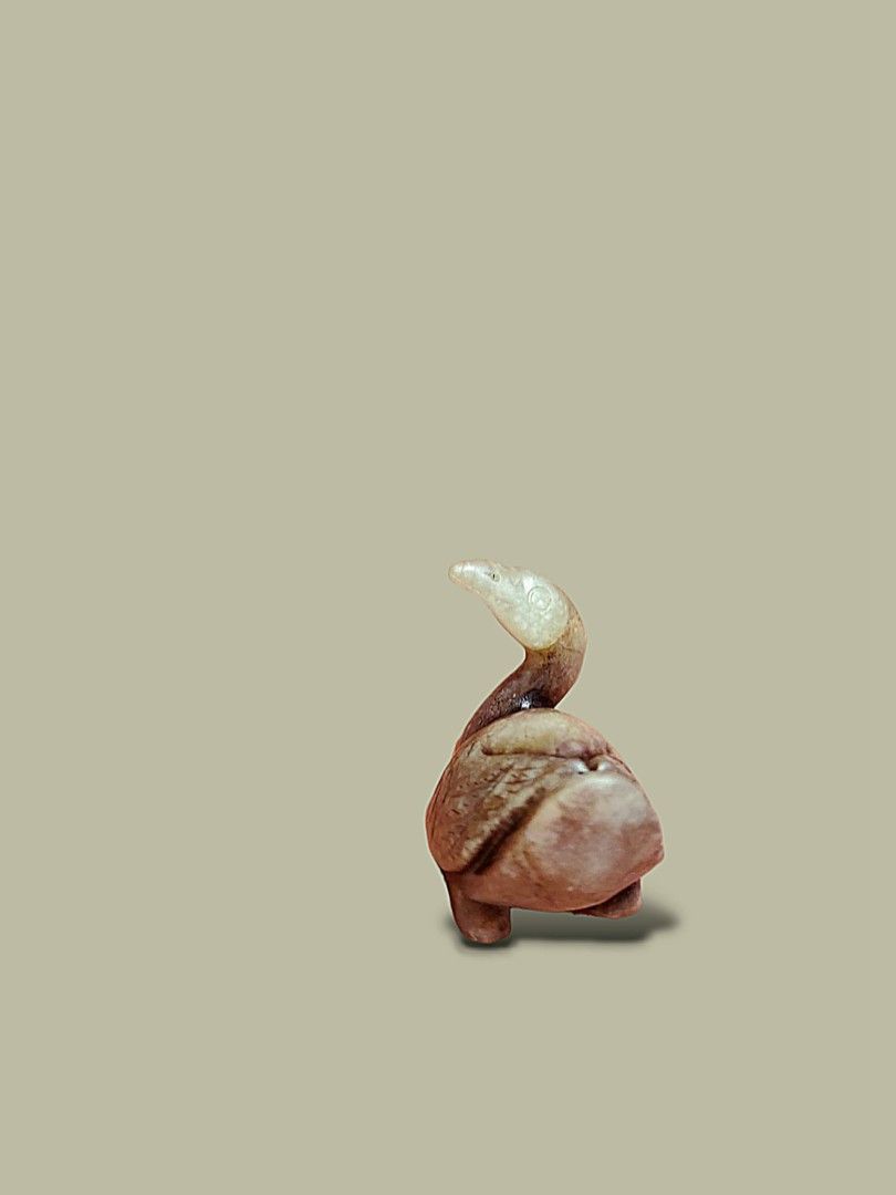A White Jade Carving Of A Goose Song Dynasty 宋代老提油白沁 A White Jade Carving Of A Goose Song Dynasty 宋代老提油白沁