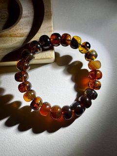天然無優化琥珀靈草藥珀手鍊 Amber Bracelet64226447452931110