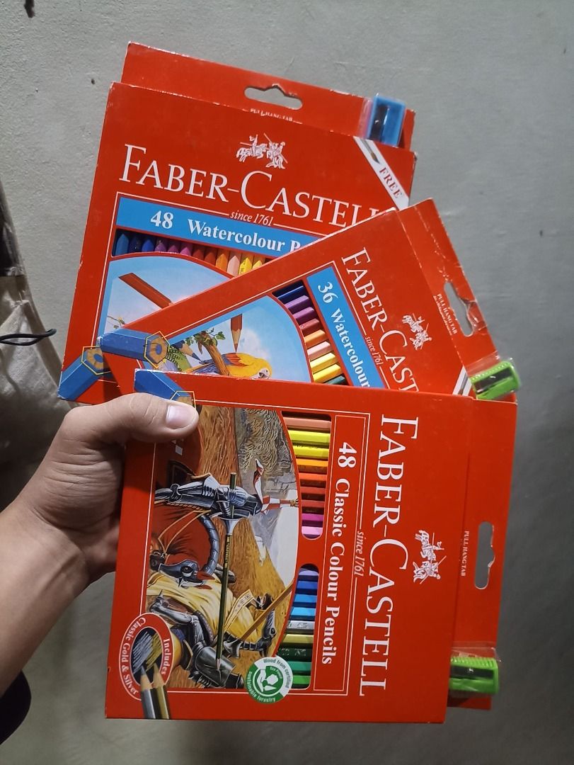 Art materials (Category: Craft Supplies & Tools) located in San Mateo. Submitted by carl_240 (Listing ID 1362581215, Image 2). Description: ✅FABER-CASTELL (Brand New) ✔️ Watercolour Pencils (48 Colors) – ₱499 ✔️ Watercolour Pencils (36 Colors) – ₱399 ✔️ Classic Color Pencils (48 Colors) – ₱449 ✅ KOI Watercolors (Brand New) (Sold) ✔️ 48 Colors – ₱1,699 ✅TOMBOW Drawing Pencils (12 pcs, Unused) – ₱149 ✔️ Good for drafting & rendering! Location: Riza