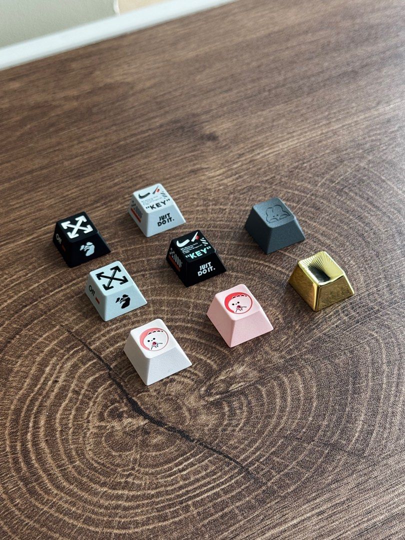 Keycaps Toppers Assorted Artisan Keycaps | Hype | Off-White | Nike | Cute | Golden ...