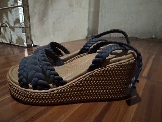 Black Crocs Wedge Heel