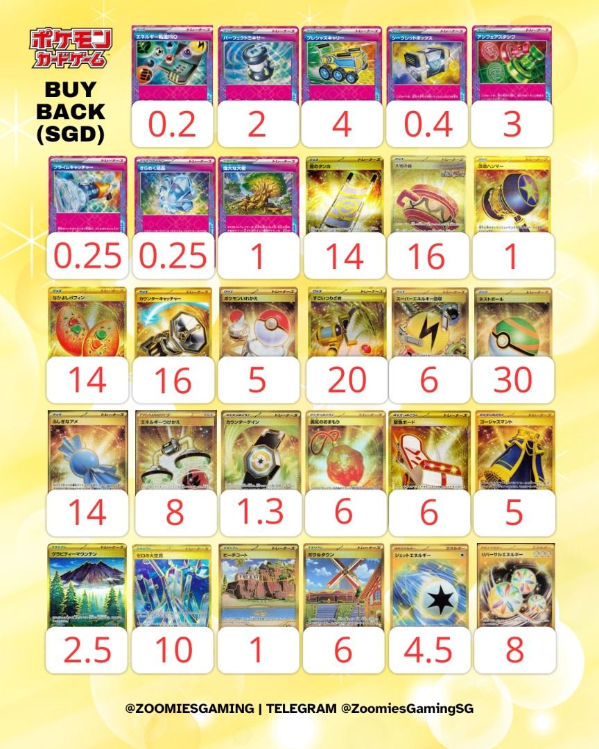 Buyback Program Pokemon Trading Cards Japanese, Bulletin Board, Looking For  on Carousell
