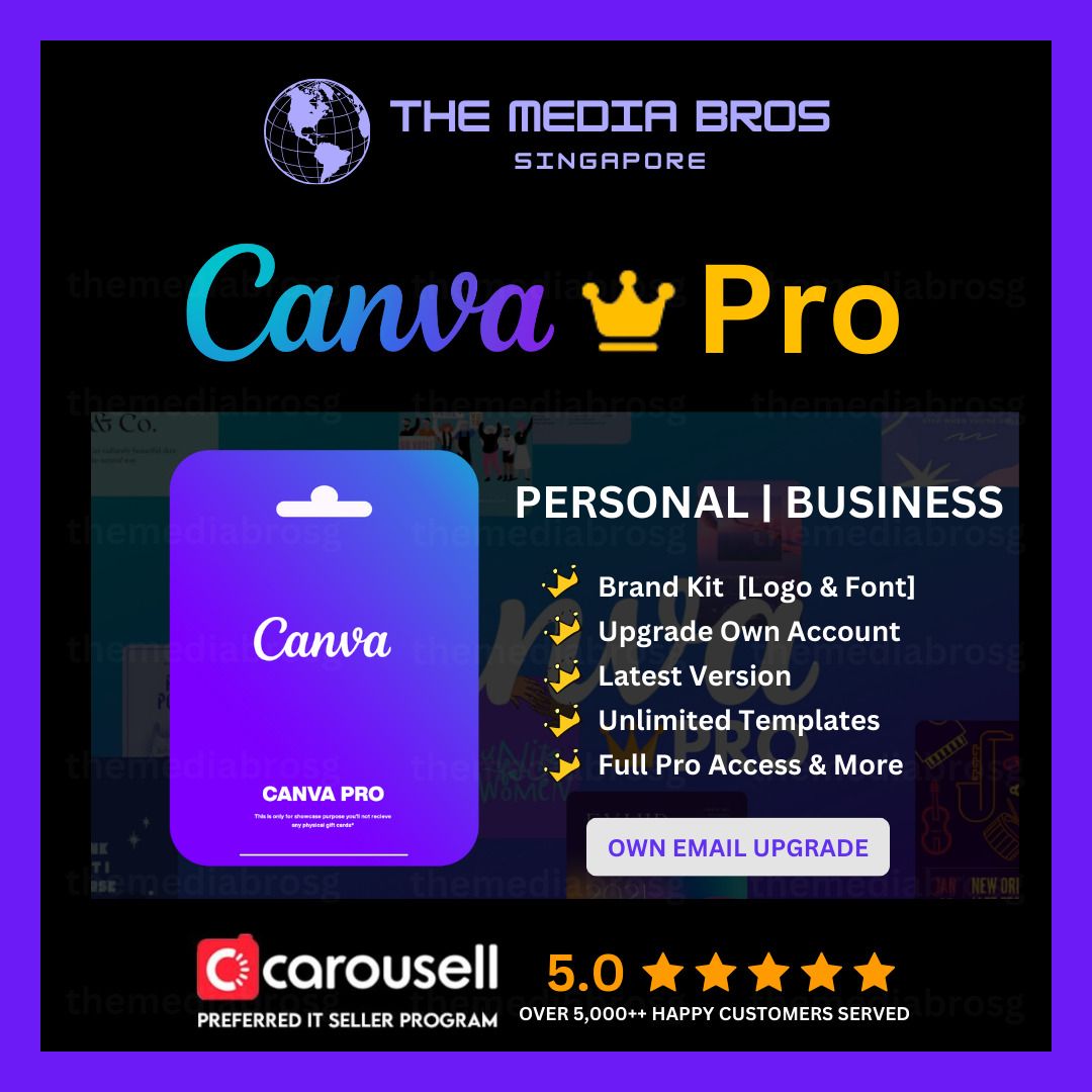 ⭐️Canva Pro Subscription | Canva Pro Access | Canva Upgrade and Template Design | Instant Access | One-time payment - Upgrade Own Account Gift Card ⭐️ [Themediabrosg]62853055141121110