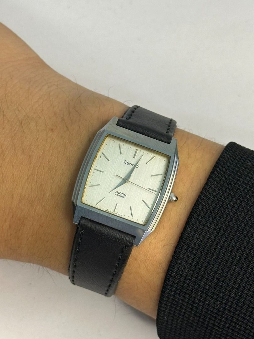Charvale Ricoh Quartz Tank (Category: Luxury Watches) located in Manila. Submitted by kallisto.timepiece (Listing ID 1362554815, Image 2). Description: Charvale Richo Quartz Tank Swiss Watch Size: 30mm Good condition ₱3,900 shipping fee not included Mode of Payment: Gcash Bank Transfer (Metrobank/Unionbank) 🚚 Same day delivery via Lalamove (Metro Manila only) 🚚 1-5 days via LBC (outside metro manila) 🤝 Meet up: LRT2 Stations (Weekends only) Pl