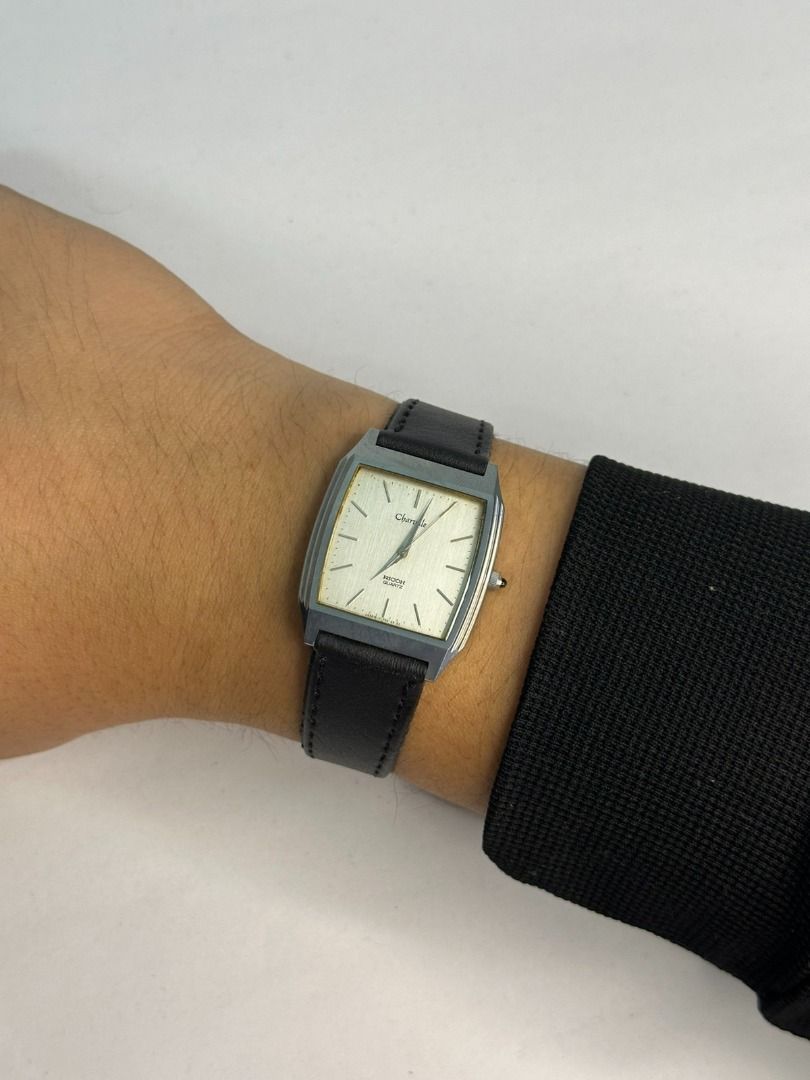 Charvale Ricoh Quartz Tank (Category: Luxury Watches) located in Manila. Submitted by kallisto.timepiece (Listing ID 1362554815, Image 3). Description: Charvale Richo Quartz Tank Swiss Watch Size: 30mm Good condition ₱3,900 shipping fee not included Mode of Payment: Gcash Bank Transfer (Metrobank/Unionbank) 🚚 Same day delivery via Lalamove (Metro Manila only) 🚚 1-5 days via LBC (outside metro manila) 🤝 Meet up: LRT2 Stations (Weekends only) Pl
