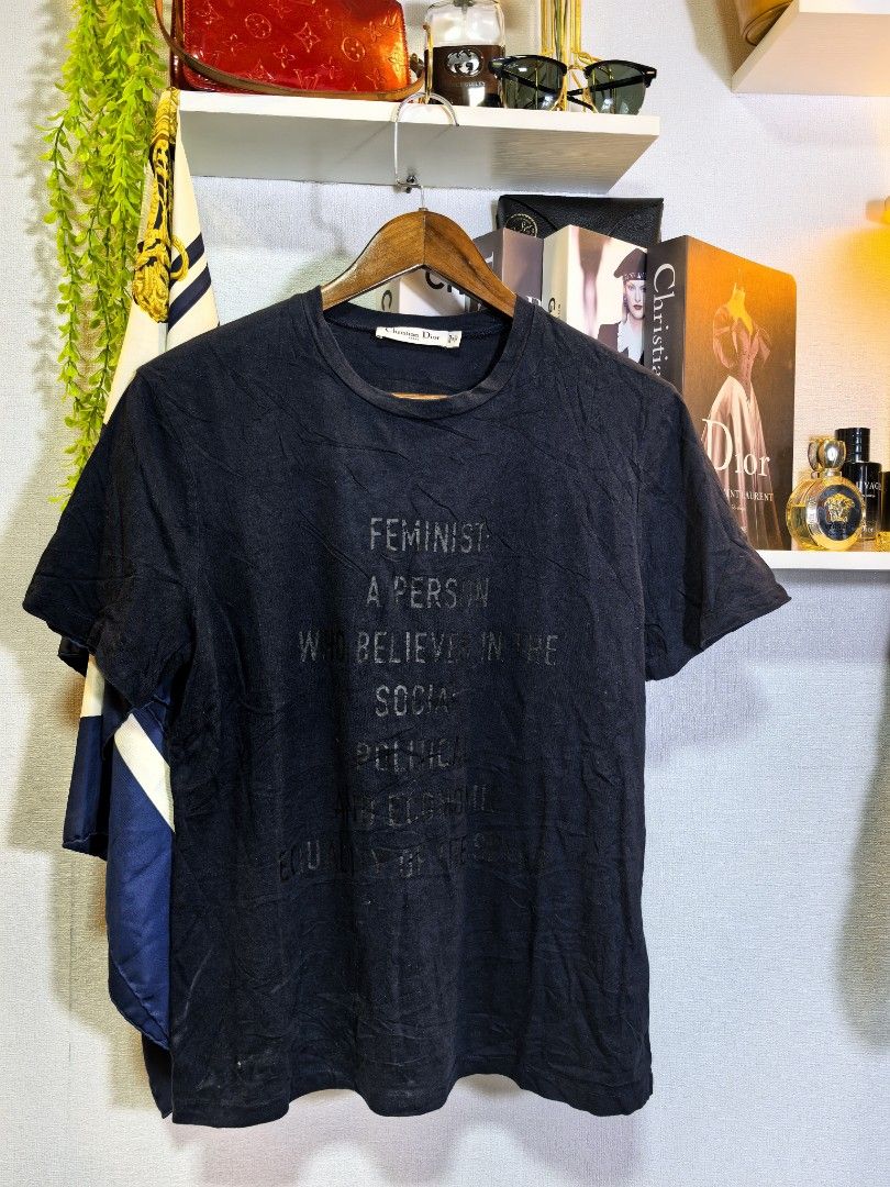 Christian dior tshirt (Category: Luxury Apparel) located in Baguio. Submitted by ashzachary (Listing ID 1362590600, Image 2). Description: Christian dior tshirt Condition :Excellent condition Color rate 10/10 Size : Medium Inches:W19. 5/L25.5 No issues Super ganda sa personal Pm. More details Good quality Plsss 📌No Bogus 📌No return MOP What you see is what you get PALAWAN, CEBUNA GCASH AND BDO Reminder😊 We're selling thrifted clothes so please