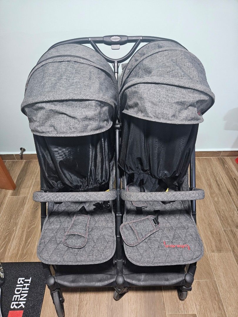 Double Stroller (Category: Strollers) located in Singapore. Submitted by junliang1987 (Listing ID 1362492480, Image 2). Description: Bought at around $250 at the start of 2024. Condition is still quite good because the number of times used is probably less than 20 times..