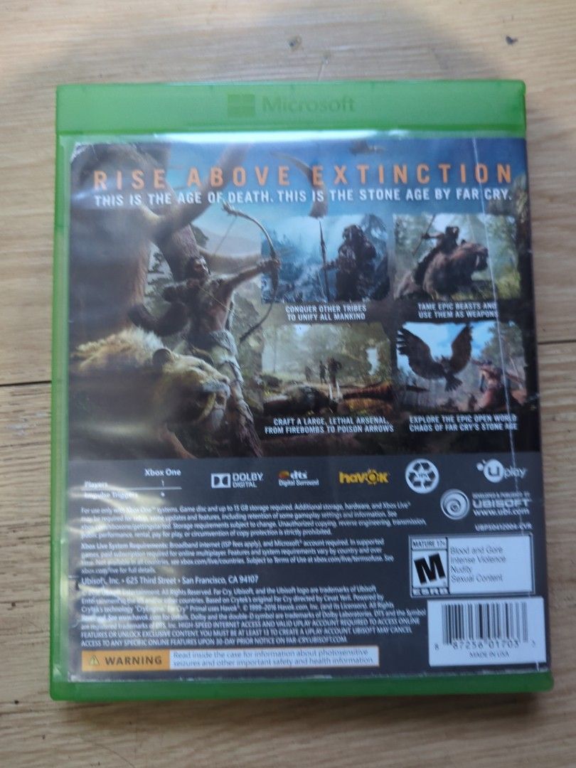 Farcry Primal Xbox One Video Gaming Video Games Xbox On Carousell