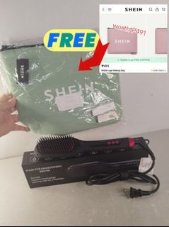 Hair Straightening Brush USA with FREE Shein Make up bag