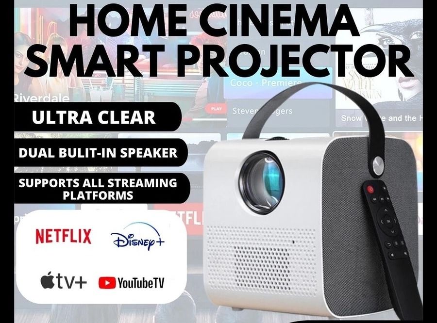 HD Smart Android Projector | Wifi/Bluetooth/HDMI/USB | Built in Netflix ...