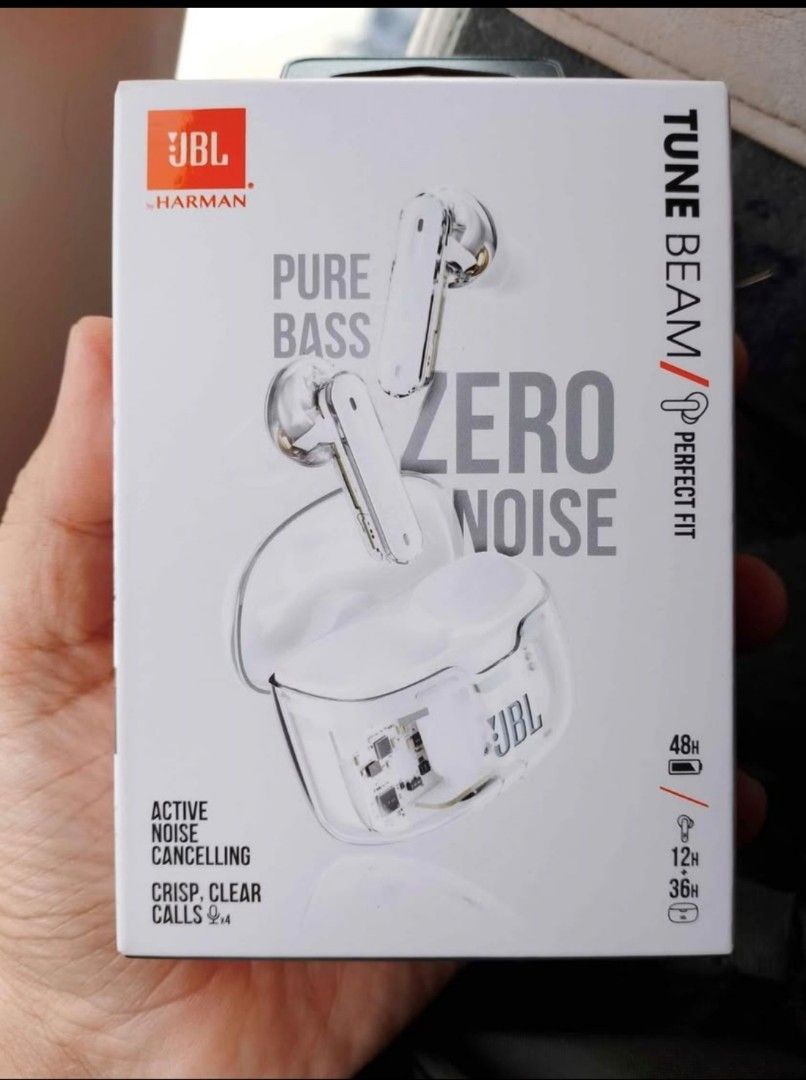 JBL Tune Beam White (Category: Earphones) located in Makati City. Submitted by littlelion2018 (Listing ID 1362528635, Image 1). Description: Brand new. Boxed and sealed..
