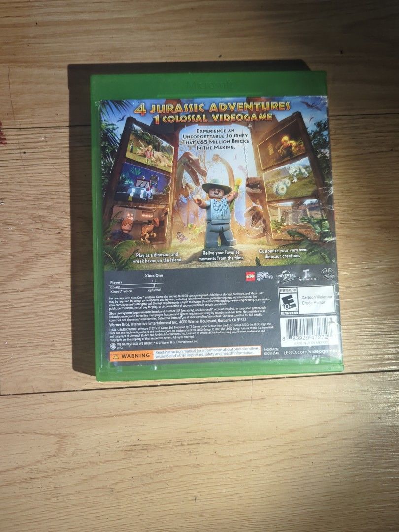 Lego Jurassic world Xbox one (Category: Xbox) located in Manila. Submitted by chinarotgu30855 (Listing ID 1362638213, Image 3). Description: Lego Jurassic World Xbox One Original/Authentic From USA Actual and Detailed Picture Posted Pick up at One Oasis Condominium Ortigas Extension Pasig City Or Delivery via Lalamove, LBC cod/cop FREE DELIVERY via jnt (Payment First Basis).