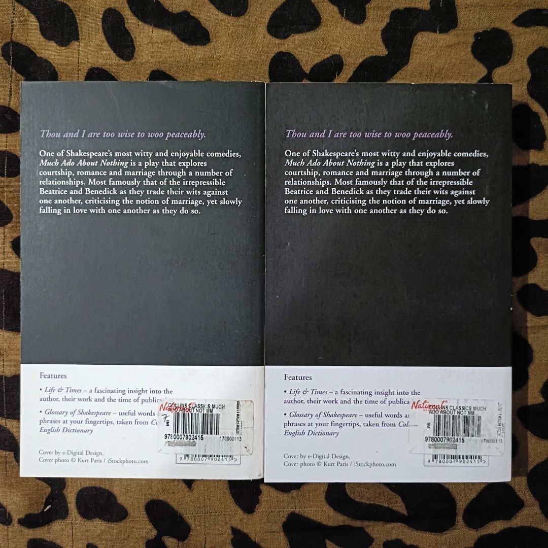 [MMPB] WILLIAM SHAKESPEARE: MUCH ADO ABOUT NOTHING | COLLINS CLASSICS (Category: Storybooks) located in Villasis. Submitted by celynn.collection (Listing ID 1362593645, Image 3). Description: ✅ PLEASE READ BEFORE ASKING! 😊 ----------------------------------------------------- WILLIAM SHAKESPEARE: MUCH ADO ABOUT NOTHING COLLINS CLASSICS Cover: MMPB > in good condition > no spine lines > cover with minimal wear, dirt stain > outside edges with fox