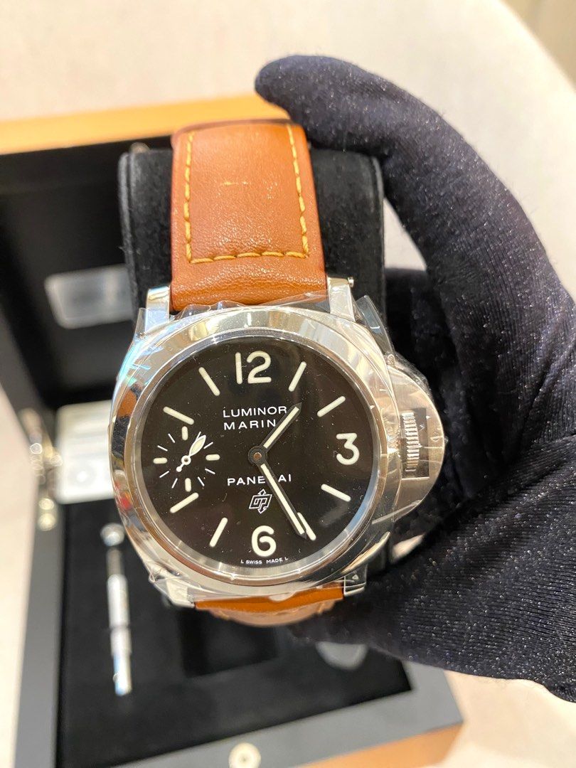 PANERAI LUMINOR MARINA LOGO PAM0005 BLACK DIAL 44MM AUTOMATIC WATCH ...