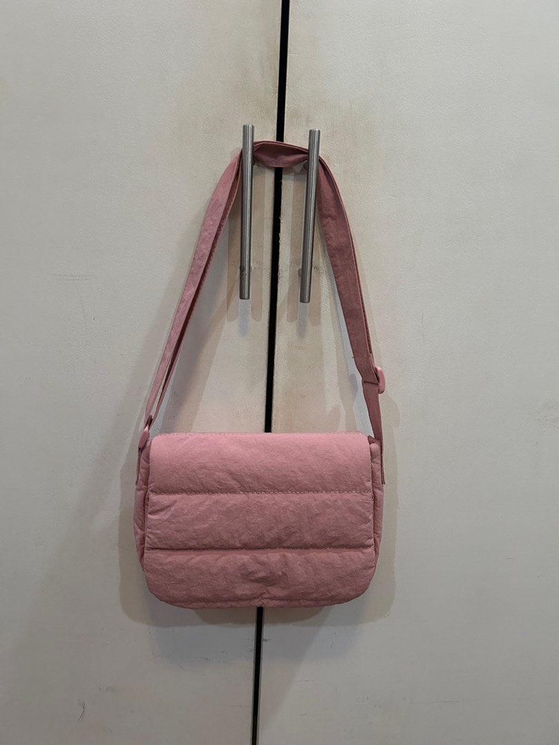 Babyhug Sling Bag with Bow Applique - Dark Pink
