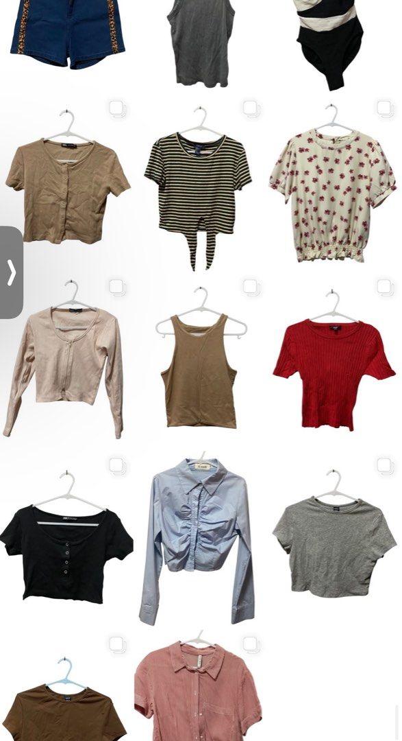 preloved clothes! :) (Category: Others Tops) located in Manila. Submitted by cookie.declutter (Listing ID 1362629044, Image 2). Description: check out on ig! IG: closetcookie - @cki.declutter price range ₱60-₱250 some are never been used :).