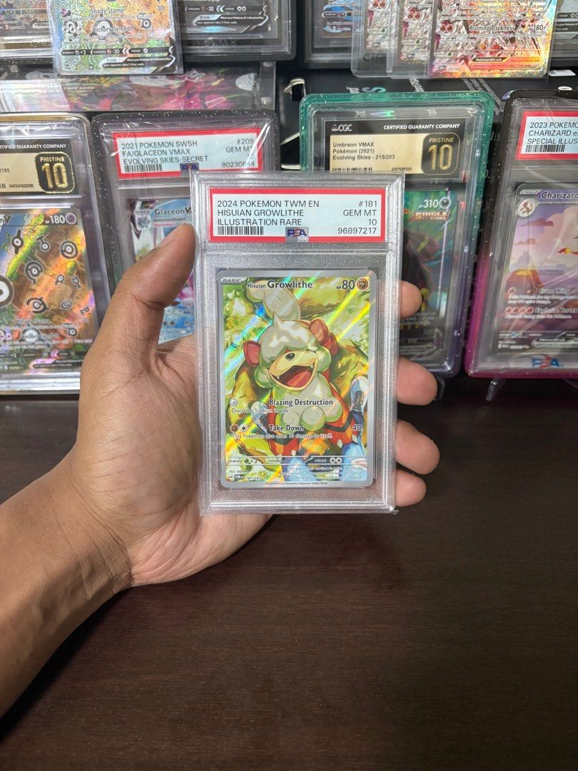 Psa 10 Growlithe IR Twilight Masquerade Pokemon Cards Not Pikachu 