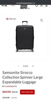 Samsonite Sirocco Collection Spinner Large Expandable Luggage