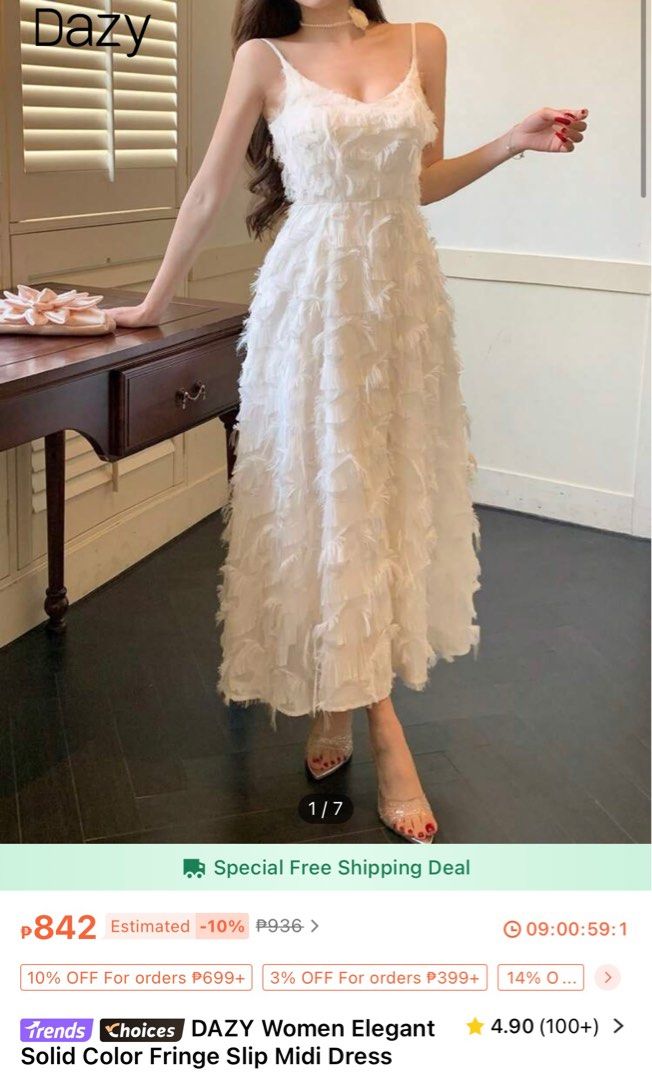 SHEIN DRESS (never been used) wrong size (Category: Dresses) located in Manila. Submitted by stephanieaba (Listing ID 1362538390, Image 2). Description: Never been used, I need Medium size pala. App price ₱842, selling this for ₱700 only.