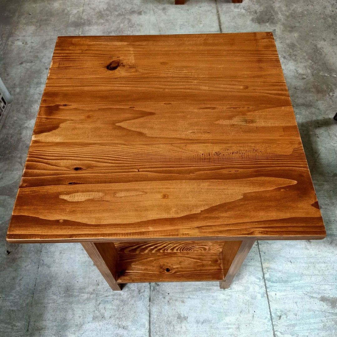 Table (Category: Coffee & Tea Tableware) located in Manila. Submitted by dolorchris69891 (Listing ID 1362498503, Image 3). Description: (Pre order) 3-4days Lead Time Wooden Side/Coffee table Made of Palochina wood Finished with sanding sealer and clear varnish Rs 1600 H 50cm W40cm L 40cm Rs 1900 H 50cm W 50cm L 50cm.