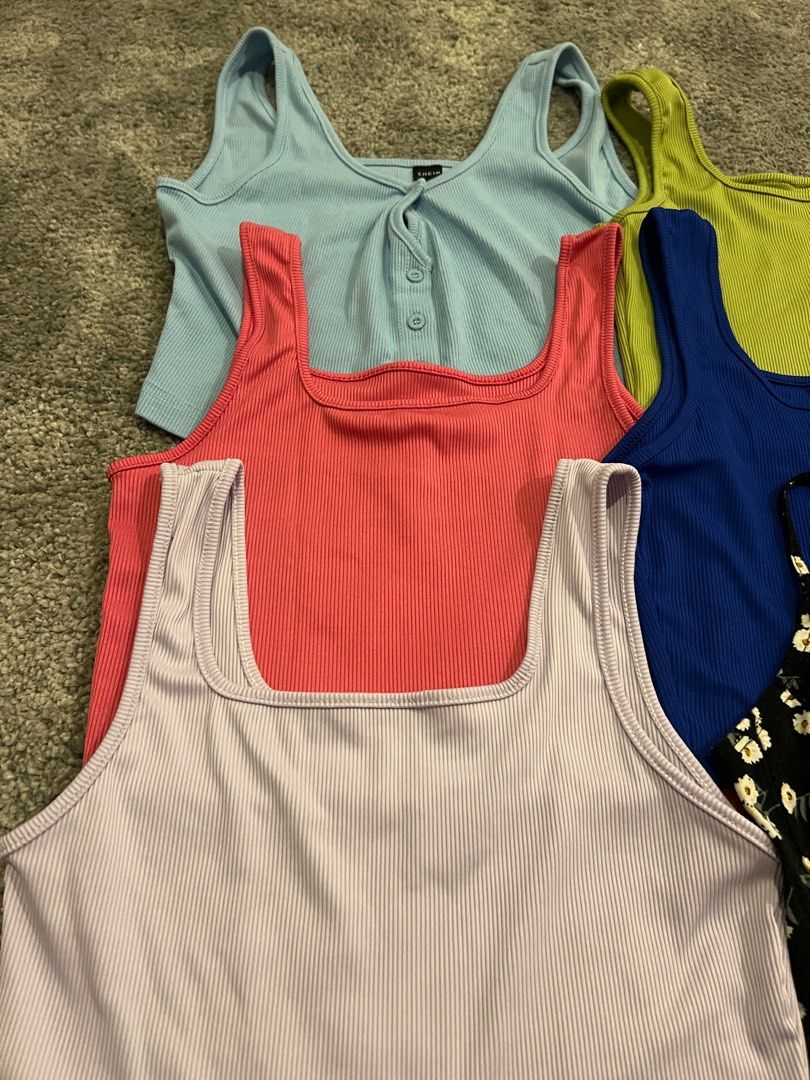 Tank Top Croptop (sold as set) (Category: Sleeveless) located in Cainta. Submitted by pllbns (Listing ID 1362601932, Image 2). Description: - price is for all items already (6 pcs set) - ribbed material - stretchable.