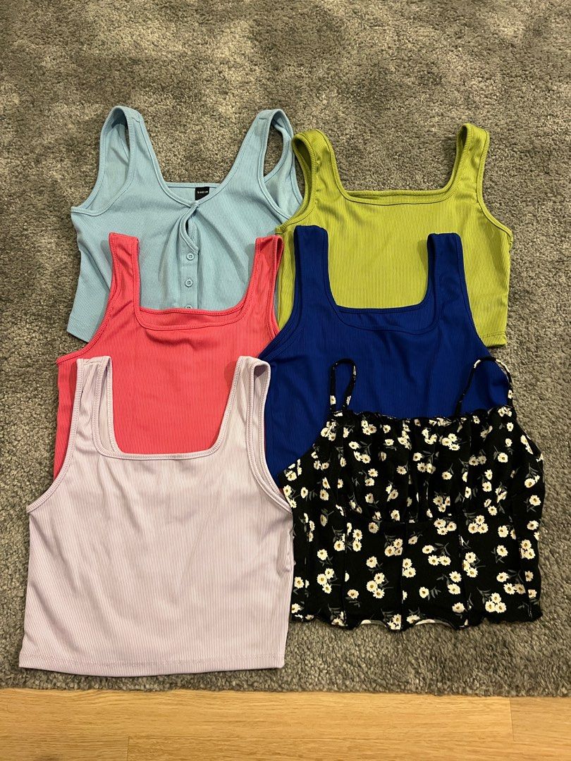 Tank Top Croptop (sold as set) (Category: Sleeveless) located in Cainta. Submitted by pllbns (Listing ID 1362601932, Image 1). Description: - price is for all items already (6 pcs set) - ribbed material - stretchable.