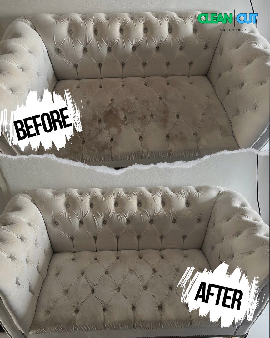 Upholstery cleaning/Stain removal/Fabric sofa cleaning/Baby stroller cleaning/Gaming chair cleaning/Home sofa mattress cleaning/carpet cleaning/mattress cleaning/sofa cleaning/sofa deep cleaning (Category: Deep Cleaning Services) located in Singapore. Submitted by cleancut_sg (Listing ID 1362568546, Image 2). Description: 🌟UPHOLSTERY CLEANING SERVICES🌟 𝐒𝐨𝐟𝐚 / 𝐌𝐚𝐭𝐭𝐫𝐞𝐬𝐬 / 𝐂𝐚𝐫𝐩𝐞𝐭 / 𝐒𝐭𝐫𝐨𝐥𝐥𝐞𝐫𝐬 / 𝐂𝐚𝐫 𝐒𝐞𝐚𝐭 𝐚𝐧𝐝 𝐦𝐚