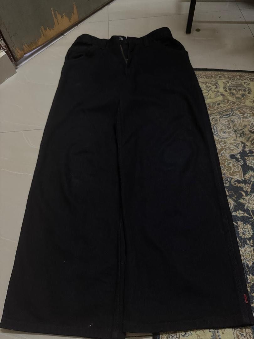 Short Baggy JNCO Dragon Noir Vintage Années 90 - Taille 38, Poches Profondes, Neuf Avec étiquettes