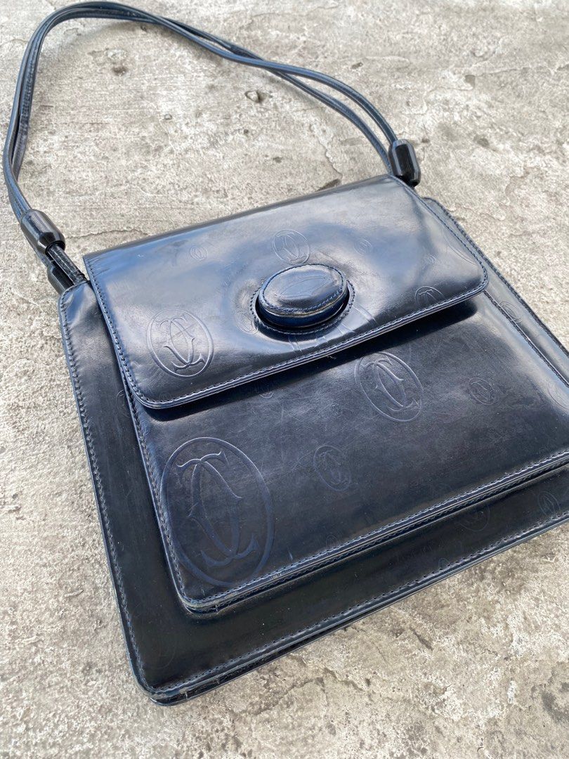 Vintage Cartier Leather Bag (Category: Luxury Bags & Wallets) located in Pasay City. Submitted by vintagearchive28 (Listing ID 1362488047, Image 2). Description: Rare Vintage 100% authentic personally owned Moneyback if proven fake.