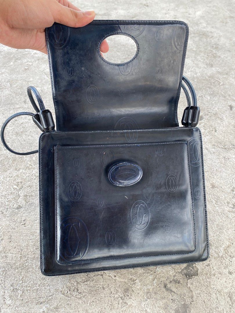 Vintage Cartier Leather Bag (Category: Luxury Bags & Wallets) located in Pasay City. Submitted by vintagearchive28 (Listing ID 1362488047, Image 3). Description: Rare Vintage 100% authentic personally owned Moneyback if proven fake.