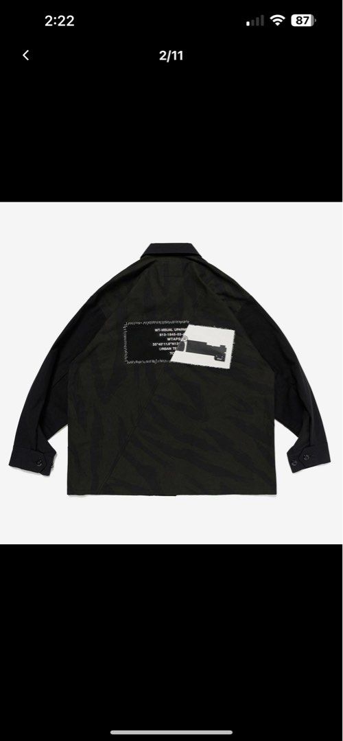 WTAPS 251WVDT-SHM03 VEINY / LS / COTTON. TWILL, 男裝, 外套及