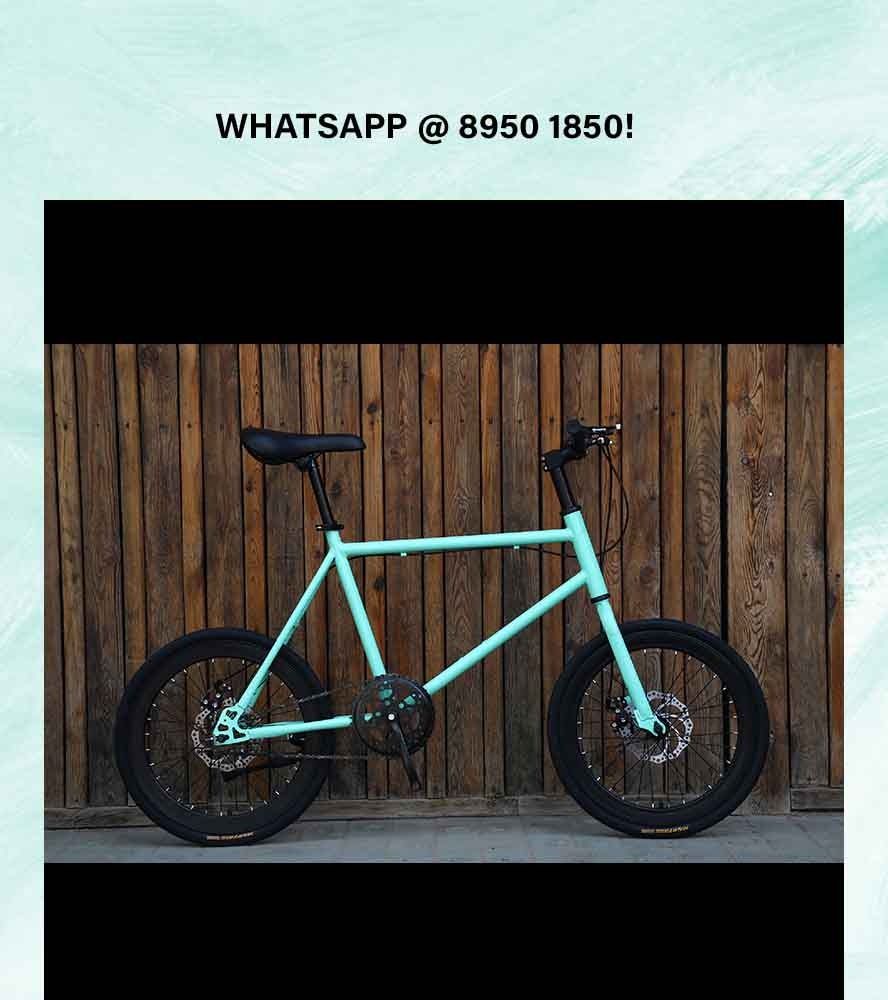 20 Inch 1 Speed MINI VELO [Light Blue] Bicycles Fixie Bike Lightweight ...