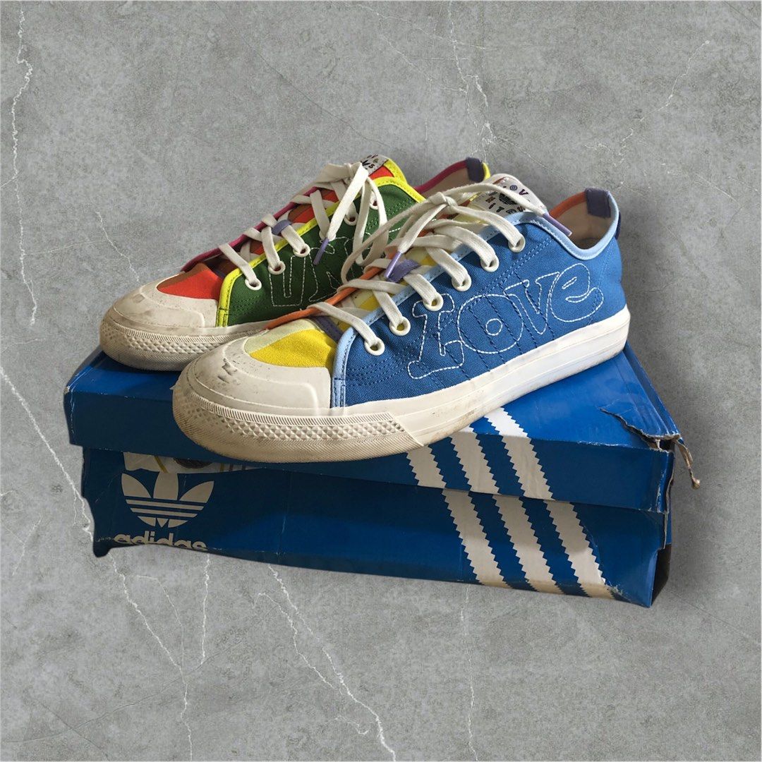 adidas nizza love unites (Category: Sneakers) located in Caloocan City. Submitted by theeclutter (Listing ID 1362747849, Image 1). Description: adidas nizza love unites size 12.5 used twice need lang ng linis 2000.