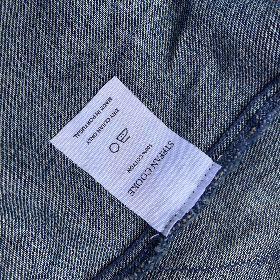 AW21 STEFAN COOKE PANELLED DENIM BOMBER JACKET, Luxury AW21 STEFAN COOKE PANELLED DENIM BOMBER JACKET, Luxury