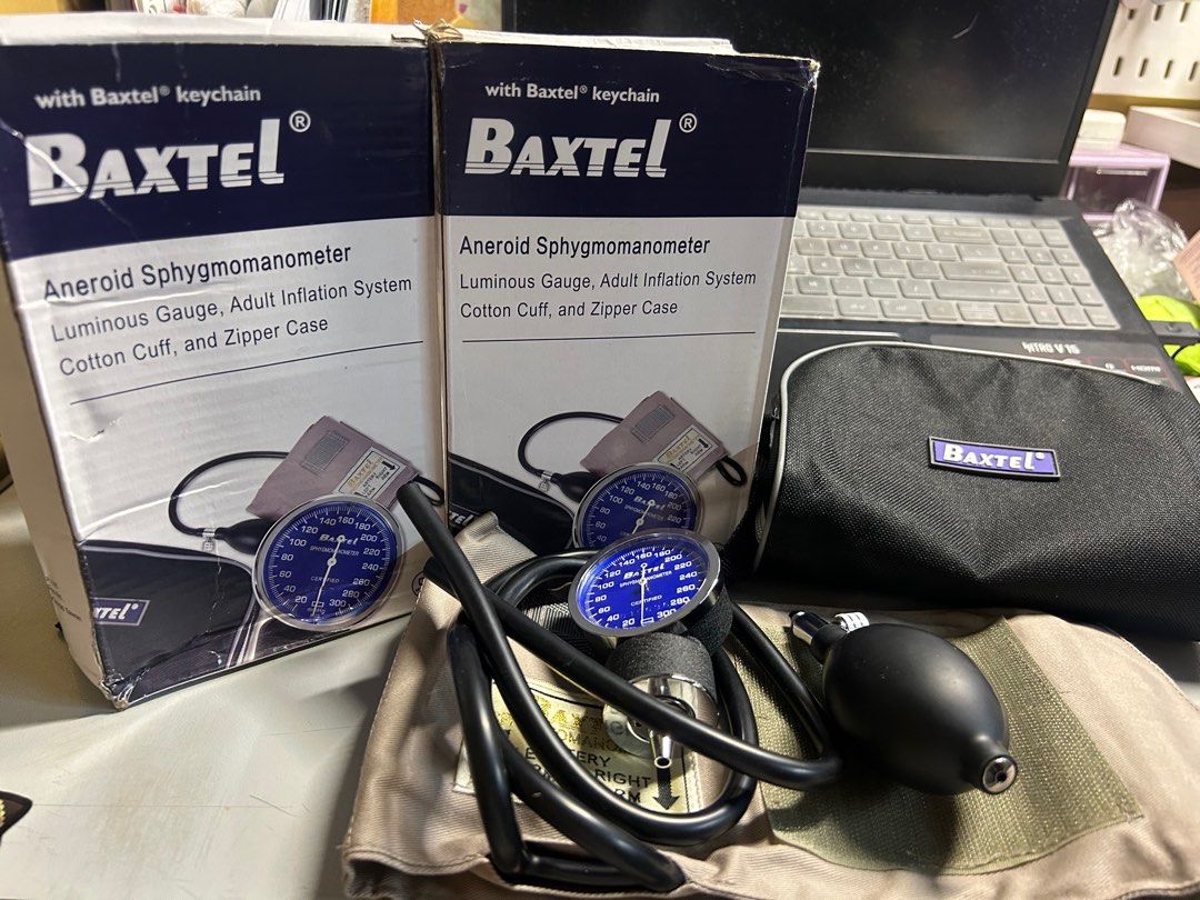 BAXTEL ANEROID SPHYGMOMANOMETER BRAND NEW (Category: Medical Supplies & Tools) located in Paranaque City. Submitted by fielasanik-anik (Listing ID 1362775193, Image 1). Description: ONHAND BAXTEL ANEROID SPHYGMOMANOMETER ₱1100 With Baxtel Stethoscope ₱1600 Location: Feu Manila/ Baclaran Parañaque Can ship thru j&t, lalamove and more Send pm lang~.