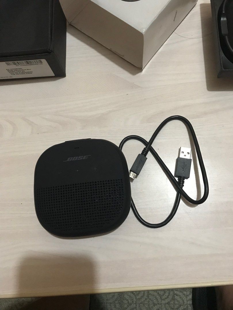 BOSE SoundLink Micro Bluetooth Speaker Black (Category: Soundbars, Speakers & Amplifiers) located in San Jose del Monte. Submitted by saguhagat (Listing ID 1362776048, Image 2). Description: A gift that I wont use. Opened and tested once if functioning.
